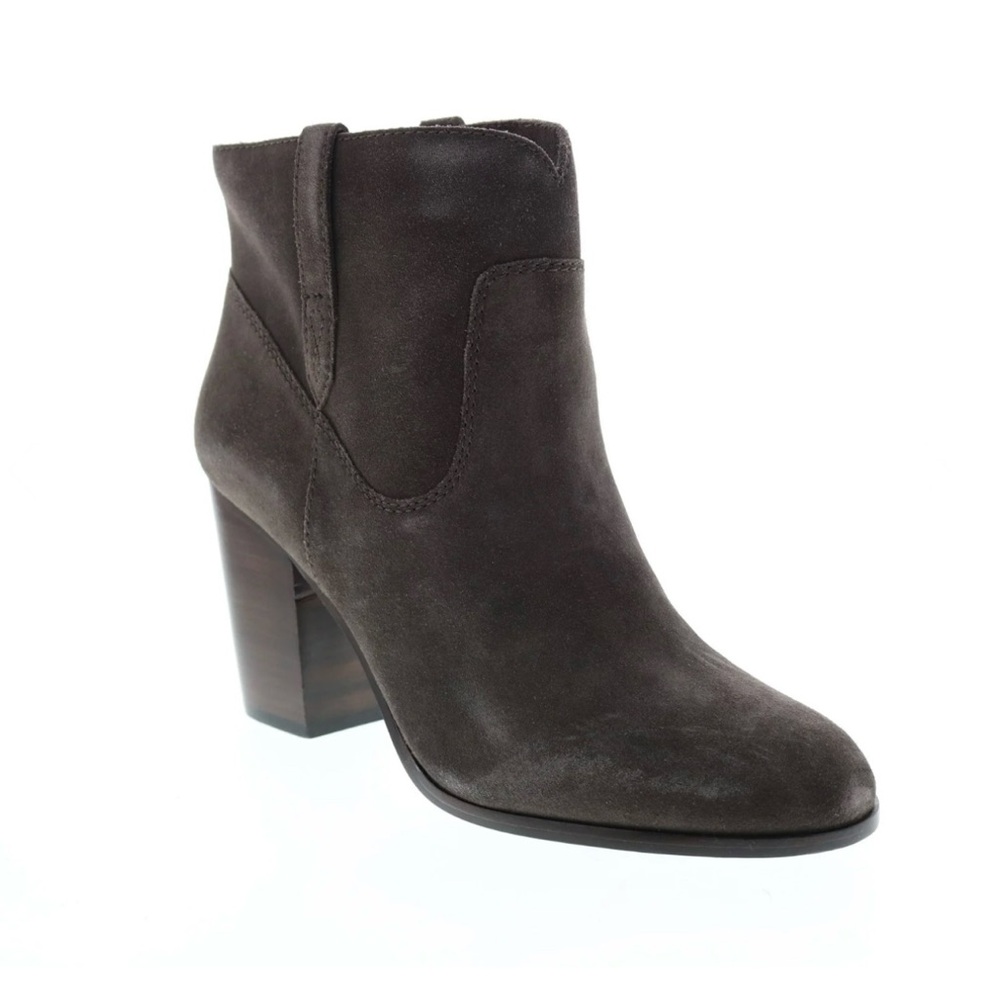 Frye Myra Oiled Suede Booties (Smoke Grey)